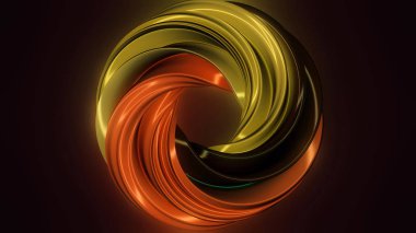 Mor torus döner. 3D bilgisayar geometrik animasyon üretilen. Döndürme animasyon renk torus. Animasyon döndürme hipnoz helezon renkli Carmel, cam veya plastik. Döngü animasyon