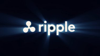 Dalgalanma kavramı, bir Cryptocurrency zinciri, dijital para güvenli. Dalgalanma, Cryptocurrency blockchain, dijital para kavramı. Abstaction animasyon