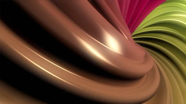 Colorful spiral that spins and gives a dreamy or hypnotic effect. Seamless loop. Animation of rotation hypnosis spiral from colorful caramel, glass or plastic