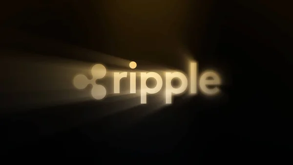 Concept of ripple , a Cryptocurrency secured chain, Digital money. Concept of Ripple, a Cryptocurrency blockchain, Digital money. Abstaction animation — Stock Photo, Image