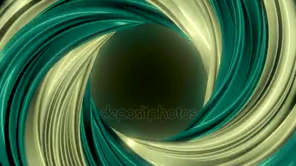 Animation of multi-colored swirling lines. 3D minimal abstract shapes continuously looping in a seamless way. Centered animation with black background. Subtle reflections and hypnotic motion. — Stock Video