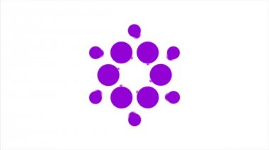 Cardano sembolü Ada blockchain cryptocurrency animasyon. Dijital para Cardano, soyut bir nokta ile bir logo