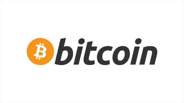 비트 동전 모양입니다. 디지털 cryptocurrency 가상 돈을 Bitcoin 기호입니다. 애니메이션 bitcoin입니다. Bitcoin 통화 기호 디지털 사이버 공간에서의 추상 애니메이션. — 스톡 사진