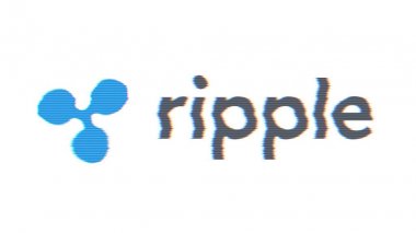 Dalgalanma logo Xrp Cryptocurrency. Dalgalanma hem bir cryptocurrency davranan bir blockchain teknolojisidir. Dalgalanma Kripto ödeme Protokolü sembolün dijital siber soyut animasyon