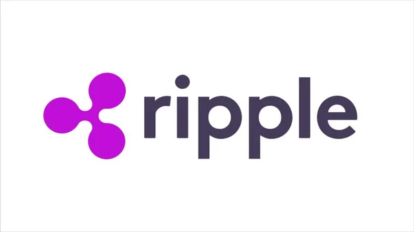 Ripple logo XRP Cryptocurrency. Ripple is a blockchain technology that acts as both a cryptocurrency. Abstract animation of Ripple crypto payment protocol symbol in digital cyberspace — Stock Photo, Image