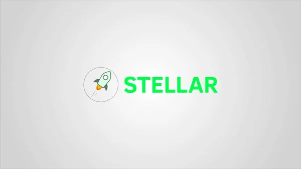 Stellar lumen krypto valuta animation. Stellar digital valuta. Stellar lumen Xlm-ikonen på texturerat animation — Stockfoto