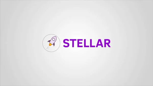 Stellar lumen krypto valuta animation. Stellar digital valuta. Stellar lumen Xlm-ikonen på texturerat animation — Stockfoto