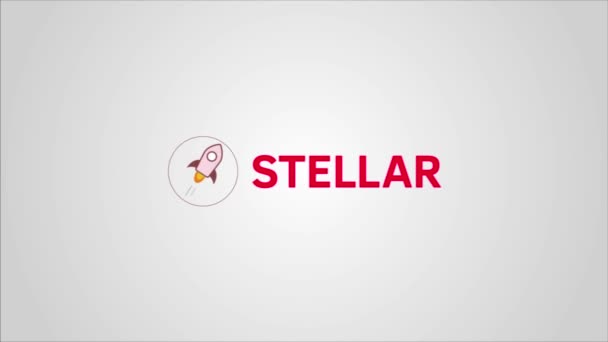 Stellar lumen krypto valuta animation. Stellar digital valuta. Stellar lumen Xlm-ikonen på texturerat animation — Stockvideo