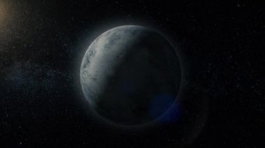 Gezegen uzayda. Güneş sistemi ve uzay nesneleri. Arka plan bilimsel - uzay, Bulutsusu ve yıldız parlak gezegen. Dünya ve galaxy arka plan üzerinde.