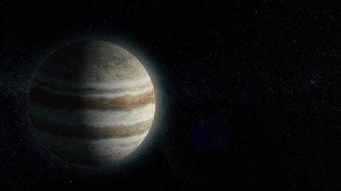 Gezegen veya uydu uzayda. Keşfedilmemiş gezegenlere uzak alan. Derin uzay. Gezegenler ile evren sahne. Güneş sistem