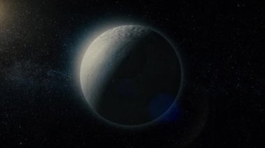 Gezegen uzayda. Güneş sistemi ve uzay nesneleri. Arka plan bilimsel - uzay, Bulutsusu ve yıldız parlak gezegen. Dünya ve galaxy arka plan üzerinde.