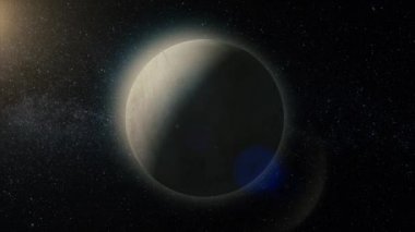 Gezegen uzayda. Güneş sistemi ve uzay nesneleri. Arka plan bilimsel - uzay, Bulutsusu ve yıldız parlak gezegen. Dünya ve galaxy arka plan üzerinde.