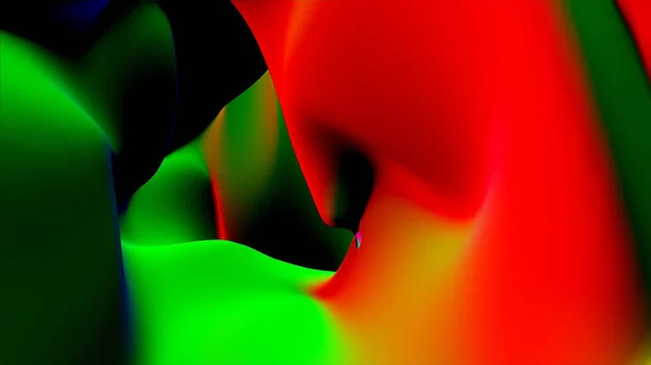 Lazo estructura de neón azul. Células de fluido de concha de tortuga abstracta colorida Retro Motion Background Loop Small. Mezcla de caleidoscopio . — Foto de Stock