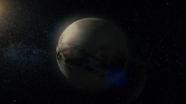Satürn ve onun halka sistemi. Titan'dan Satürn'ün görünümü. Titan Saturn moon
