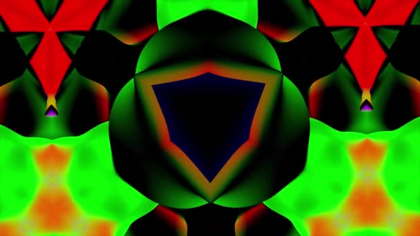 Surrealistische abstrakte Hintergründe. abstraktes Kaleidoskopmuster für Design — Stockvideo