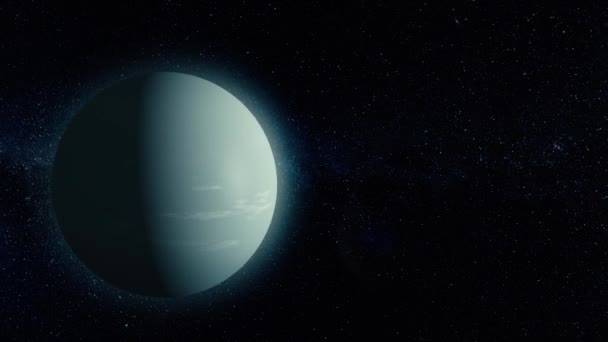 天王星-太阳系的行星在高品质。科学壁纸。天王星是行星 — 图库视频影像