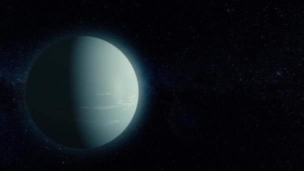 Uranus - planètes du système solaire de haute qualité. Papier peint scientifique. Uranus est la planète — Video