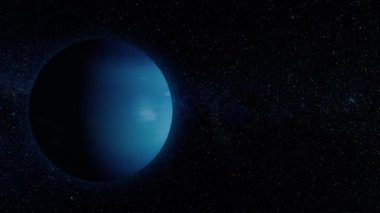 Neptün gezegeni, güneş sistemi gezegenler. Gezegen Neptün güzel gezegeni Neptün'ün 3d animasyon alfa kanalı ile döner