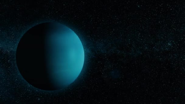 Pianeta Nettuno, pianeti del sistema solare. Pianeta Nettuno Bella animazione 3D del Pianeta Nettuno ruota con canale alfa — Video Stock