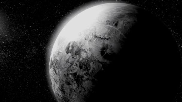 ガス巨人の惑星。深宇宙の美しさ。宇宙の銀河の数十億。信じられないほど美しい。ガニメデ — ストック動画