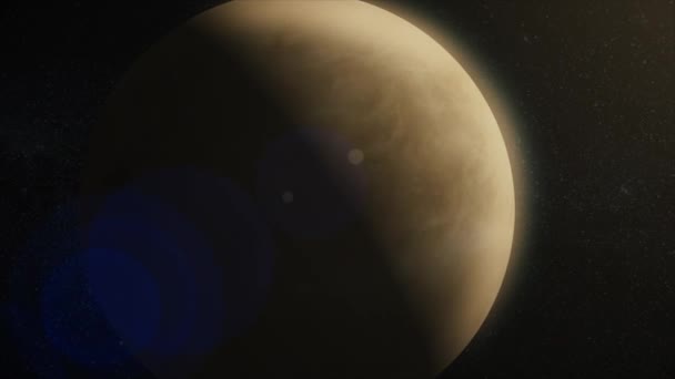 Venus animace. Venuše je druhá planeta od slunce vysokého rozlišení — Stock video