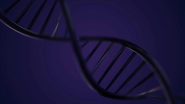 在美丽的背景上的 Dna 分子。Dna 模型 — 图库视频影像