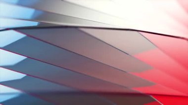 Geometrik renkli Video arka plan döngü. Geometrik şekiller hareket çok renkli ve eğlenceli bir oyun. Arka plan rengi, dalgalı çizgilerle. Geometrik soyutlama, renkli soyut