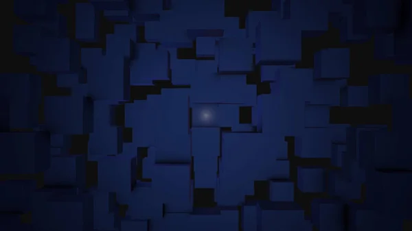 Mengubah latar belakang dinding Cubes. Animasi 3D. Abstrak Cubes Background Random Motion, 3d Loopable Animation. kotak geometris dengan berbagai ukuran bergerak melintasi layar, animasi latar belakang gerak — Stok Foto