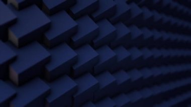 Renkli dönen dikey dikdörtgen bloklar ile arka plan, döngü. Katlama ve döndürme randomize renkli kare çizgilerinden oluşan tablo. Sorunsuz bir şekilde hareket arka plan döngü. Dinamik bakış açısı ile