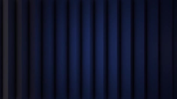 Arrière-plan avec des blocs rectangulaires verticaux tournants colorés, boucle. Grille de lignes carrées colorées aléatoires pliantes et rotatives. Fond de mouvement en boucle sans couture. Perspective dynamique avec 