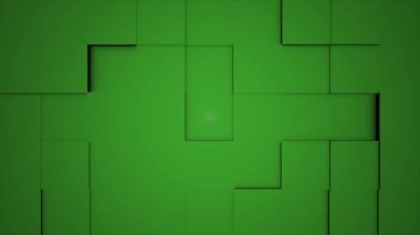 Soyut küpleri rasgele hareket, 3d Loopable animasyon arka plan. Renk kutuları arka plan. Kesintisiz döngü soyut küpleri arka plan. Yeşil küpleri