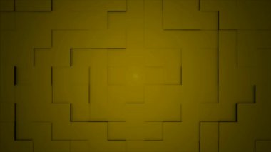 Renkli küpler sorunsuz döngü hareket. Kesintisiz döngü soyut küpleri arka plan. Geometrik blok duvar hareketli arka plan. Sarı küpler