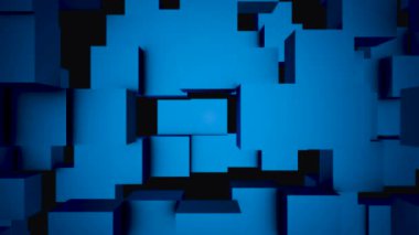 Güzel soyut Cubes 3d animasyon. Soyut hareket arka plan kopya alanı sorunsuz arka plan için. Küpleri tek tip bir arka planda yapılır