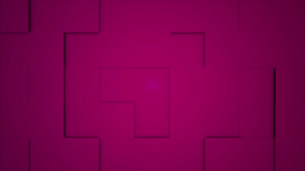 Cubes abstraits fond mouvement aléatoire, animation en boucle 3d. fond des boîtes de couleurs abstraites. Sans couture boucle Cubes abstraits fond. Cubes roses 