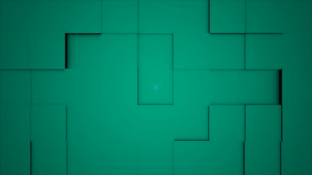Cubos abstractos Fondo Movimiento aleatorio, 3d animación Loopable. Fondo de cajas de color abstracto. Inconsútil bucle abstracto cubos fondo. Cubos de turquesa — Vídeos de Stock