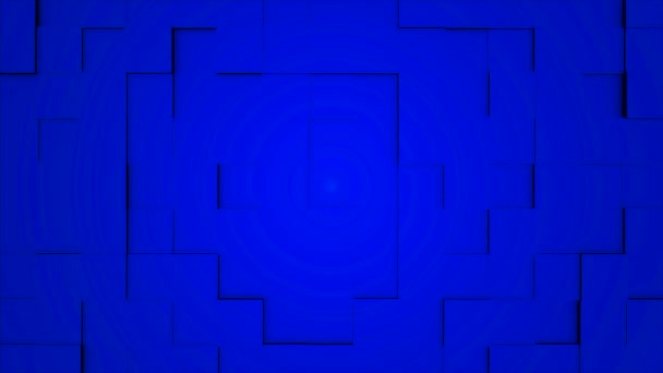 Красочные кубы движутся без швов. Бесшовный цикл Абстрактные кубики Фон. Геометрический фон стены блока. Голубые кубы — стоковое видео