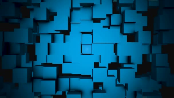 Abstract cubes move, 3D animation. Seamless Looping Abstract Cubes Background. Cubes are composed in the background for copy space — Stock Video