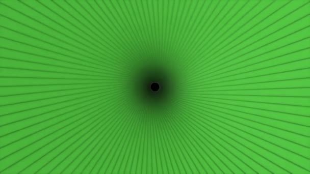 Animation eines farbenfrohen Abzugstunnels. Bewegungsanimation innerhalb einer farbigen Röhre — Stockvideo