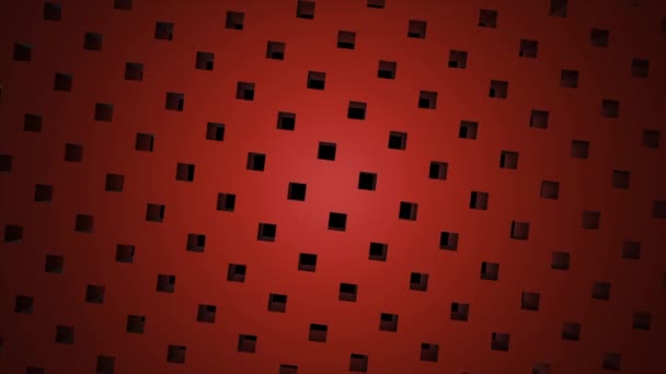 Beautiful cube box dot particle design, Abstract fractal point geometry. Intersecting creativity, whirl pins tripe structure. Red background — Stock Video