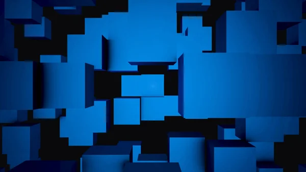 Hermoso abstracto cubos 3d animación. Fondo de movimiento abstracto para espacio de copia Fondo sin costura. Los cubos están hechos en un fondo uniforme — Foto de Stock