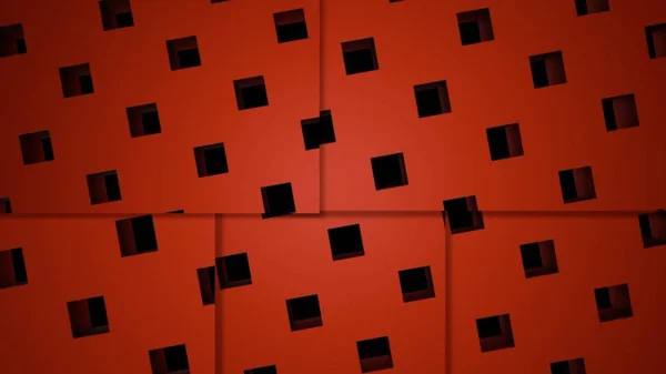 Όμορφη κύβος dot σωματιδίων σχέδιο κιβωτίων, γεωμετρία σημείο αφηρημένη fractal. Τέμνονται δημιουργικότητα, στροβιλισμός καρφίτσες πατσάς δομή. Κόκκινο φόντο — Φωτογραφία Αρχείου