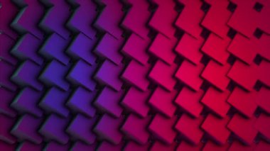 Renkli küpler sorunsuz döngü. Soyut küpleri rasgele hareket, 3d Loopable animasyon arka plan. Mavi ve pembe
