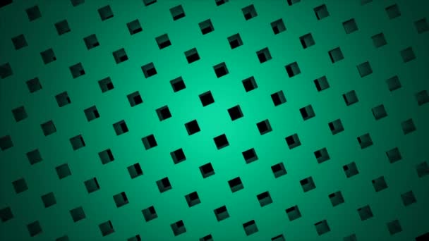 Hermoso diseño de partícula de punto de caja de cubo, geometría de punto fractal abstracta. Intersección de la creatividad, torbellino pins tripe estructura. Fondo turquesa — Vídeos de Stock