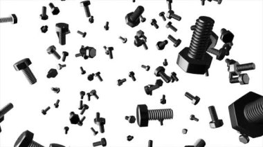 Beyaz bir arka plan üzerinde cıvata Illustration. Bolt, beyaz bir arka plan üzerinde izole Closeup görünümü