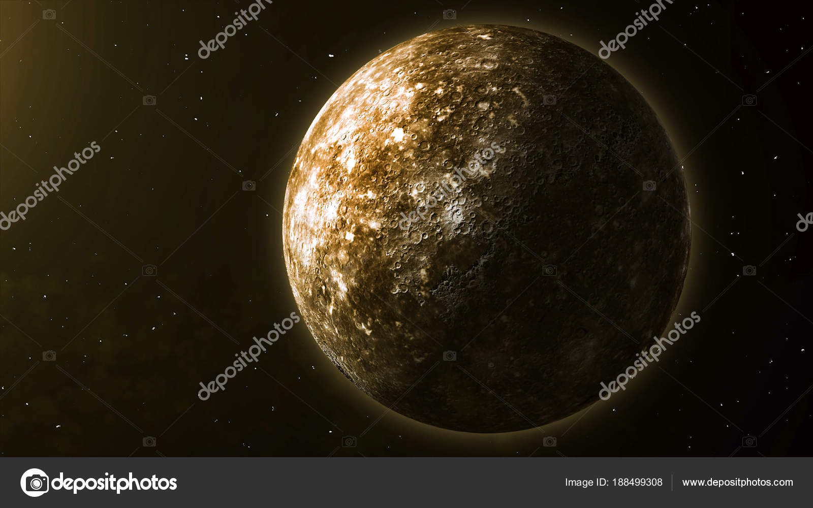 Deep Space Planètes Du Système Solaire Avec La Nébuleuse