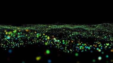 Yüksek tanım CGI hareket arka, düzenleme için ideal arka planında veya yayın featuring mavi ve beyaz parçacıklar hareket yavaş yol açtı. Yüksek çözünürlüklü soyut parçacık. Parçacık sorunsuz