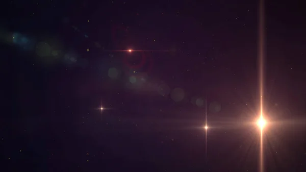 Estrellas en el cielo. Animación en bucle. Hermosa noche con destellos centelleantes. fondo de espacio en bucle - CGI —  Fotos de Stock