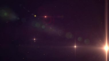 Gökyüzündeki yıldızlar. İlmekledi animasyon. Pırıltı fişekleri ile güzel bir gece. loopable uzay arka plan - CGI