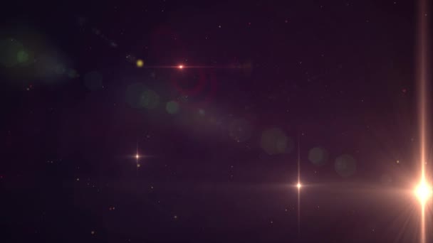 Stars in the sky. Looped animation. Beautiful night with twinkling flares. loopable space background - CGI — Stock Video