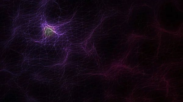 Elektronik Neural ağ - soyut hareket arka plan. Uçan bir nöron ağı elektrik darbeleri ile. SYNAPSE. Beyin. Soğuk renkler. Dolly — Stok fotoğraf